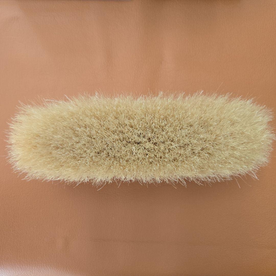 ブラシの平野　手植え水雷型　クシ付き　馬尾毛100%　美品　送料込み