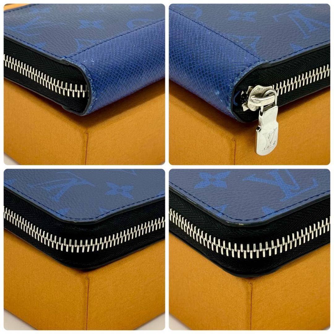 ルイヴィトン【現行 極美品】タイガラマ コバルト ジッピーヴェルティカル 長財布