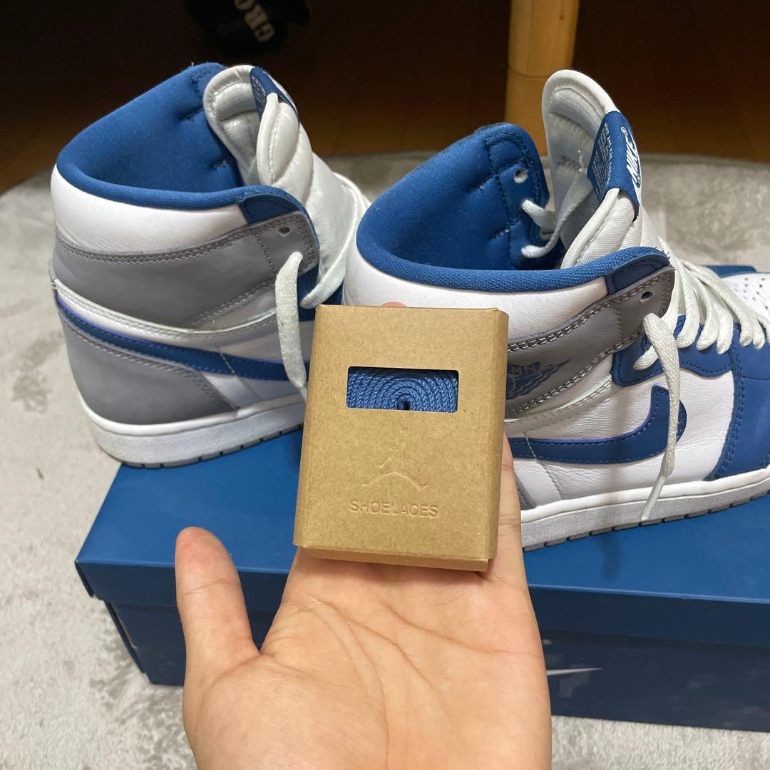 NIKE Air Jordan 1 ホワイト/ブルー/グレー