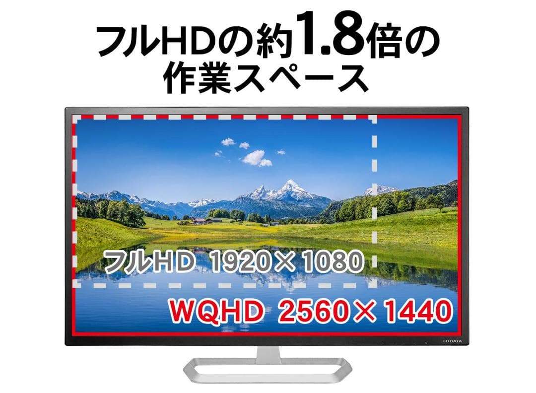 IO DATA 高解像度 WQHD 液晶ディスプレイ 31.5インチモニター