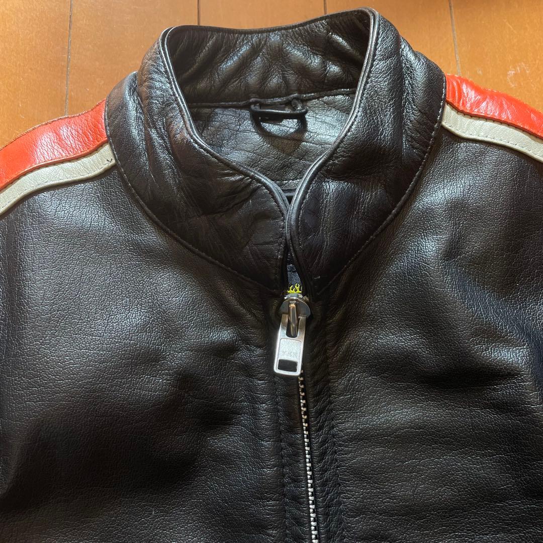 90s HOT LEATHERS レザージャケット ブラック Y2K キムタク