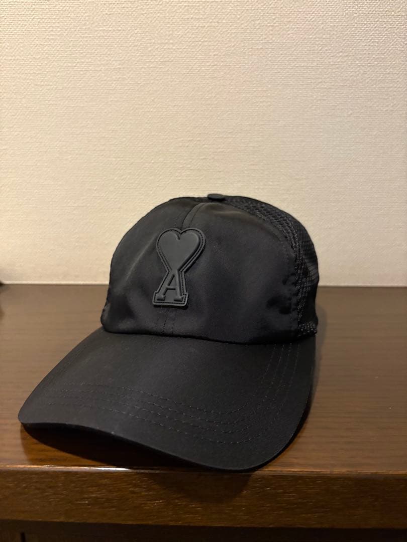 AMI PARIS メッシュキャップ 帽子　黒 男女兼用