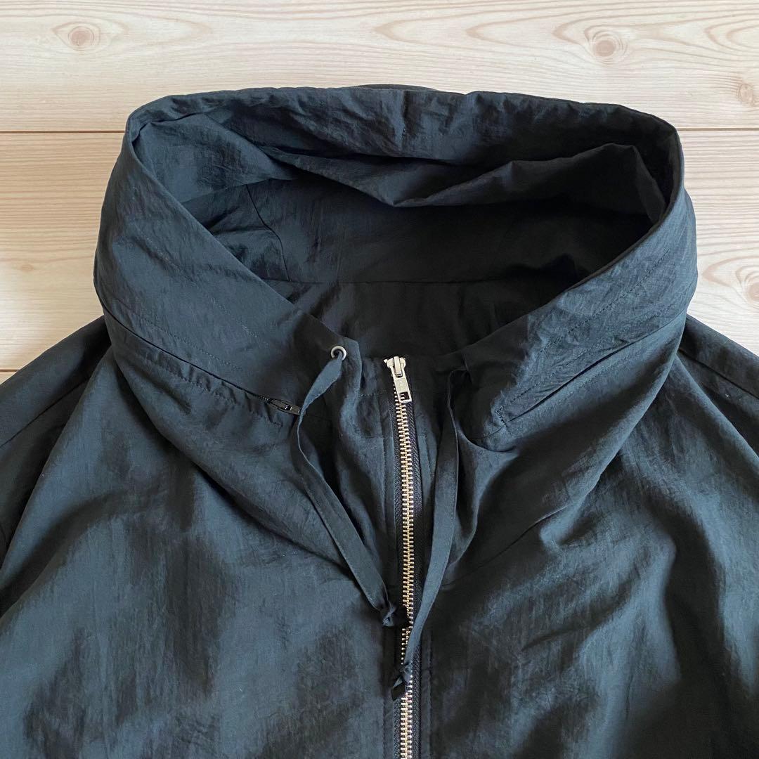 美品 定価88000円 2024AW 慈雨 ギャザーモッズコート 黒 ゆったり