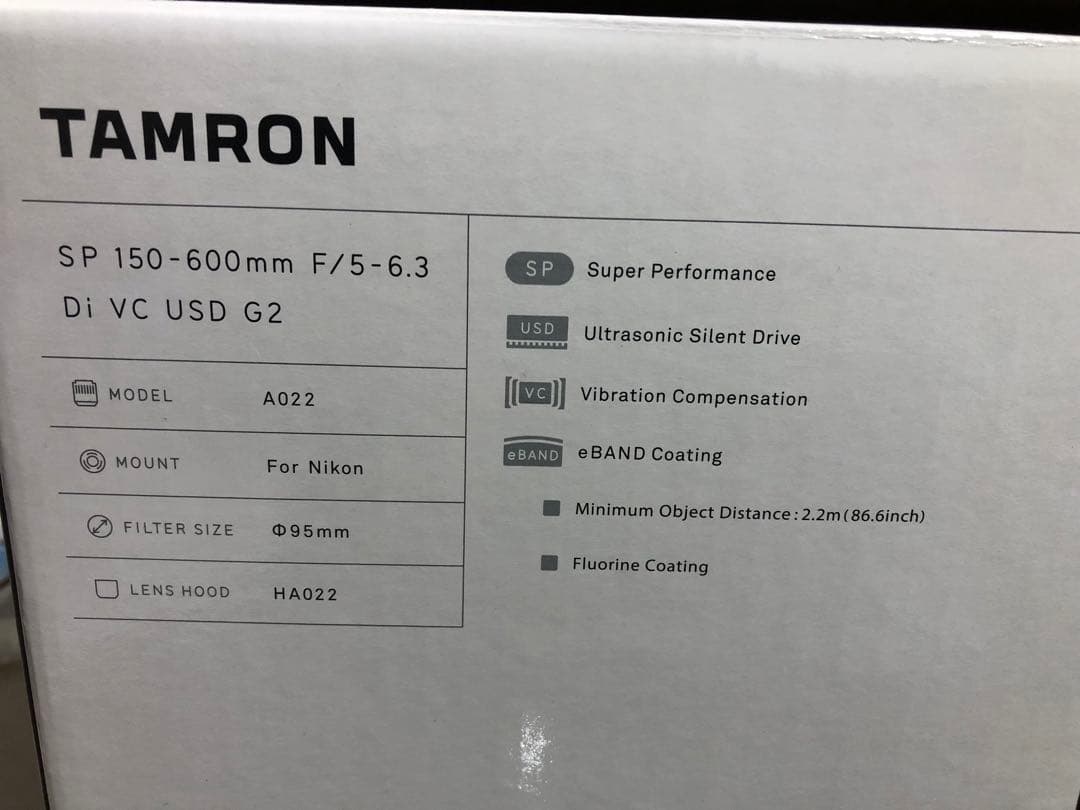 レンズ(ズーム) TAMRON SP 150-600mm F/5-6.3DI VC USD G2