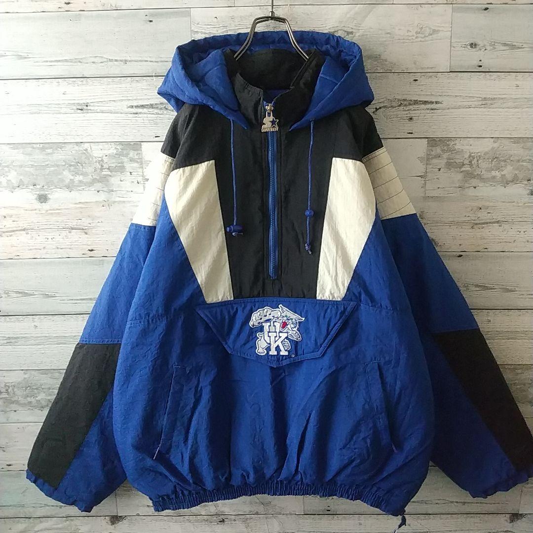スターター 刺繍 ケンタッキー 中綿 ハーフジップ アノラック ジャケット