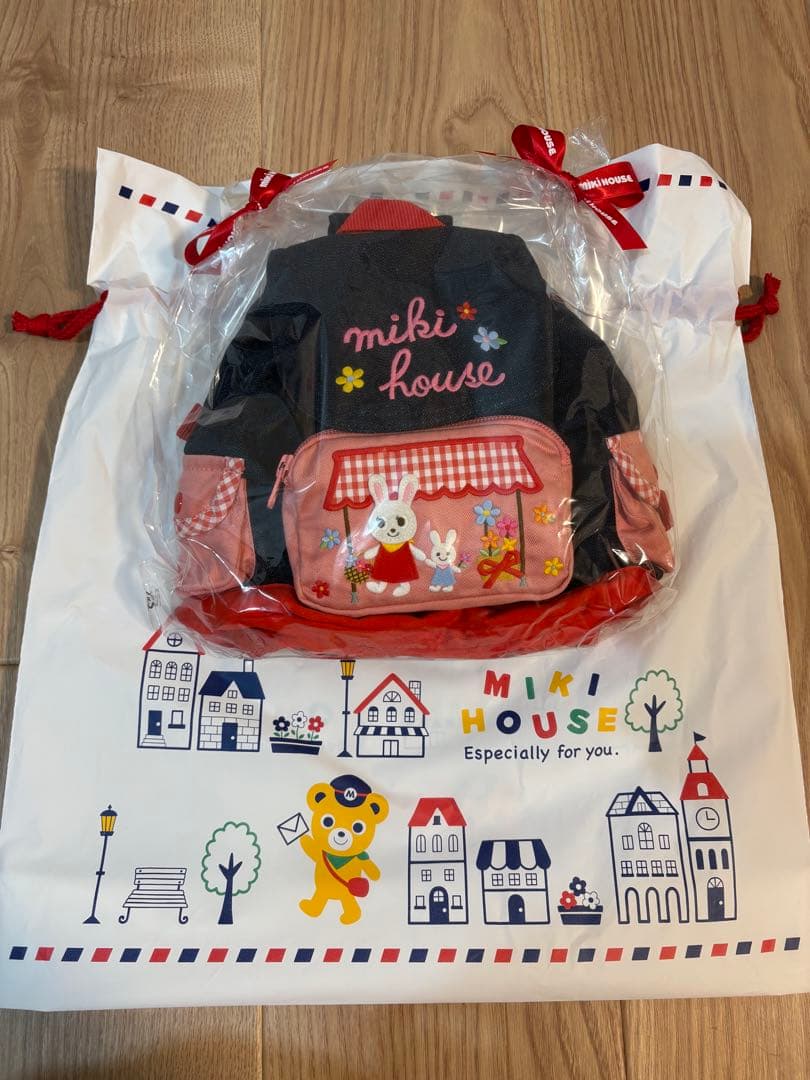 【値下げ】ミキハウス　デニムリュック　女の子