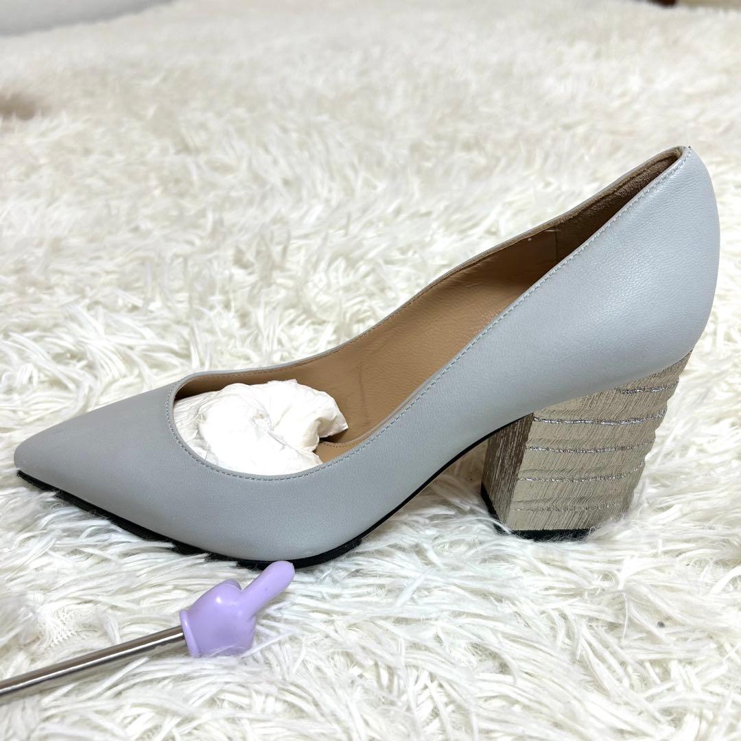 新品✨春に◎セルジオロッシ 36 太ヒール ポインテッドトゥ パンプス