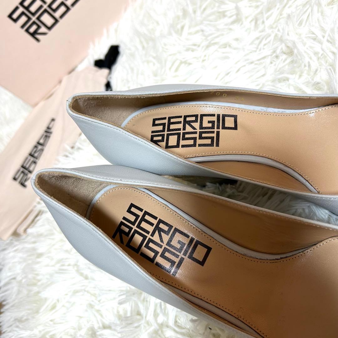 新品✨春に◎セルジオロッシ 36 太ヒール ポインテッドトゥ パンプス