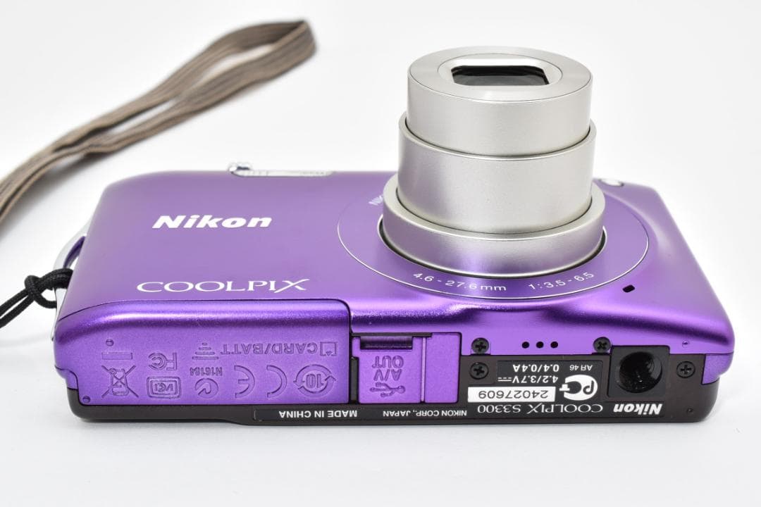【美品】Nikon COOLPIX S3300 パープル　動作確認済