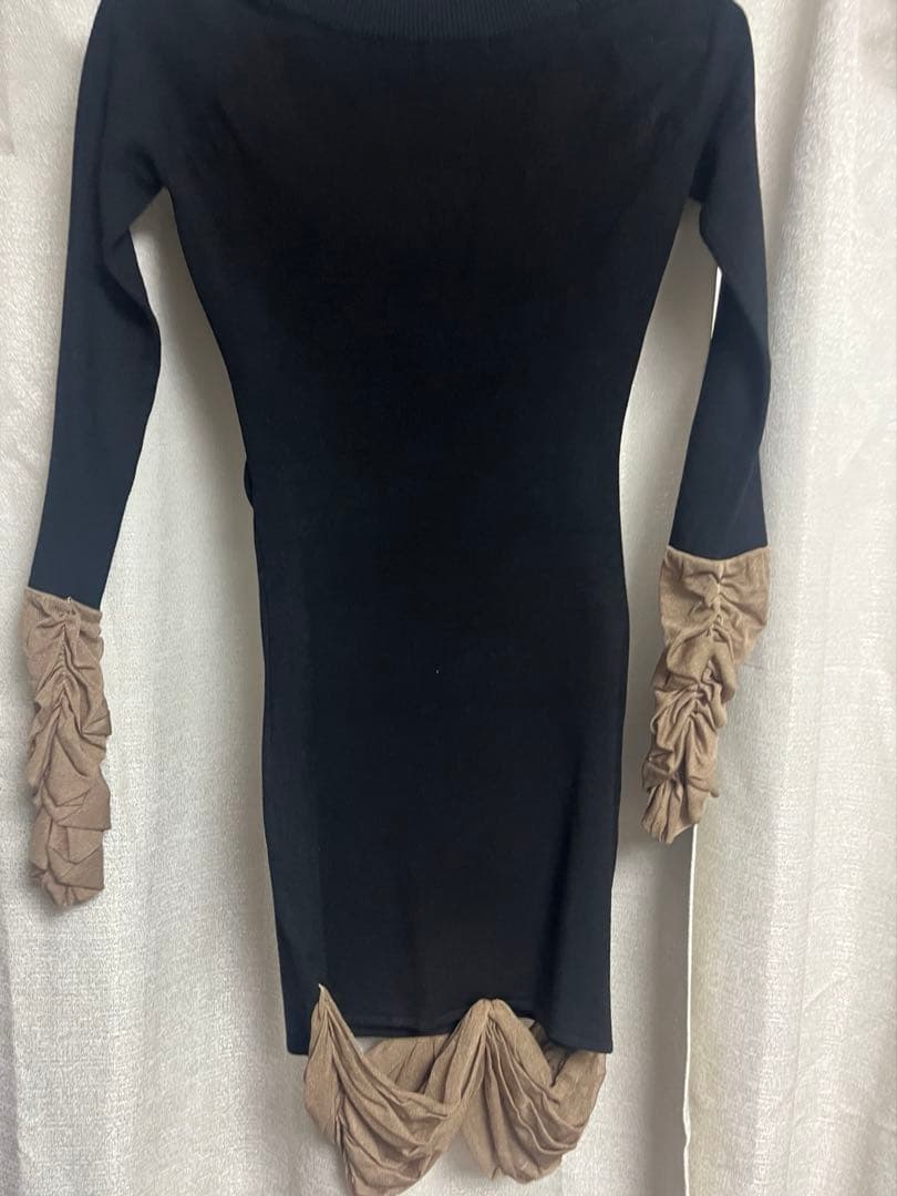 ワンピース THEREDTHREAD S sheer docked dress mini