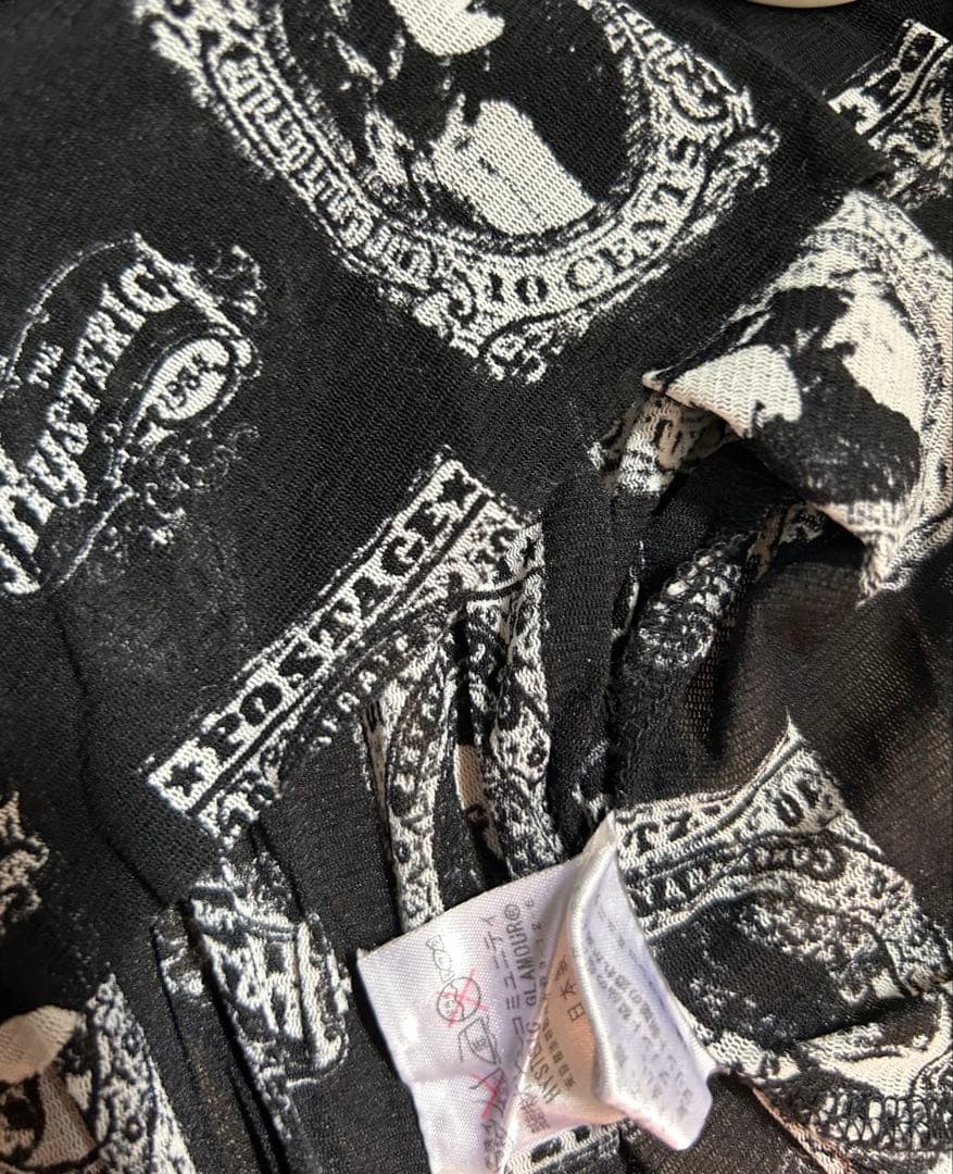 ヒステリックグラマー　ヒスガール　総柄　キャミソール　レース　肖像画