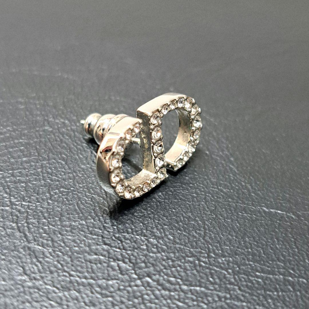 美品 DIOR ディオール ピアス petit CD ミニスタッド シルバー