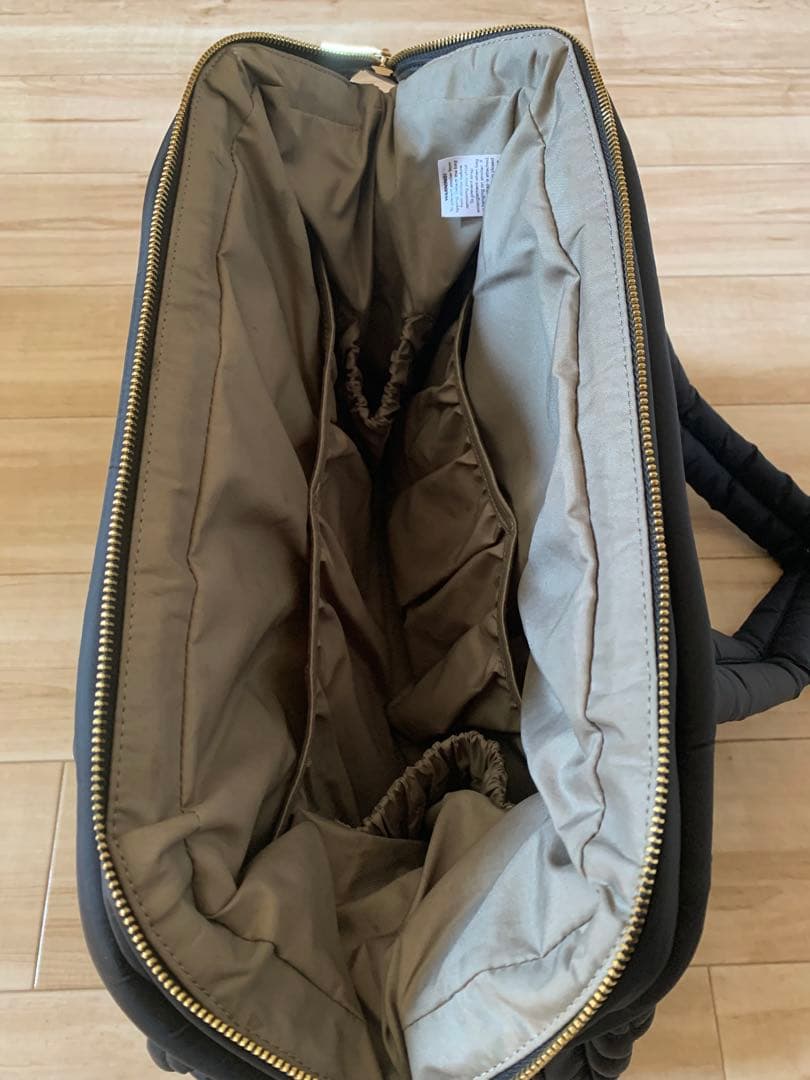 HAPP 黒キルティングマザーズバッグ