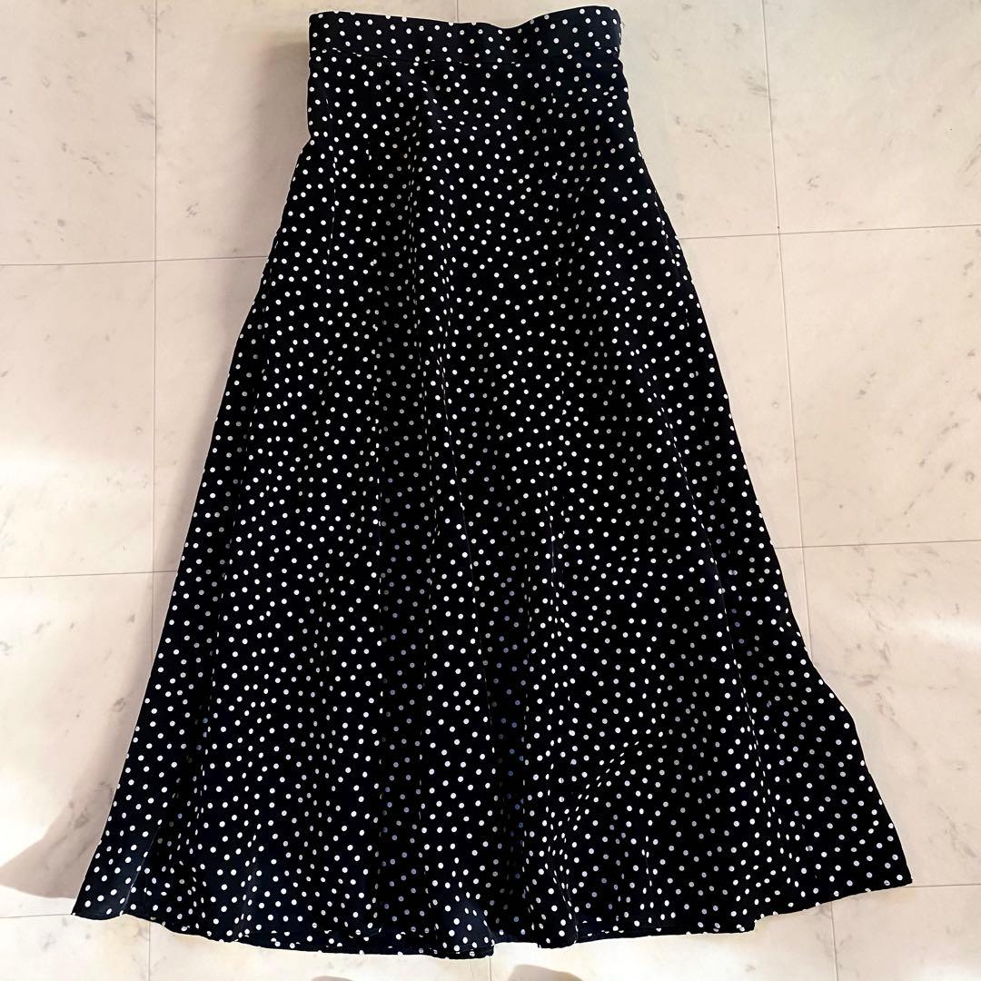 【タグ付き＊未使用品】SINME ドットフレアスカート　HPS別注　サイズS