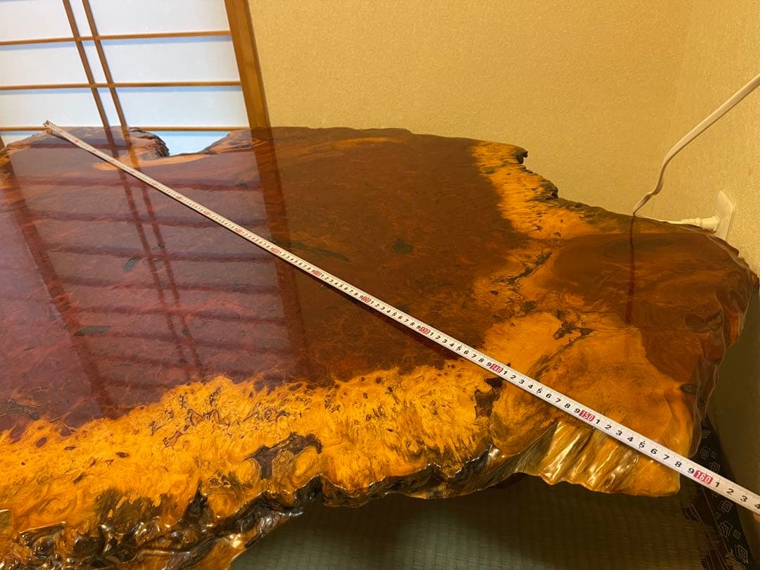 花梨　瘤杢　座卓　一枚板　天然木