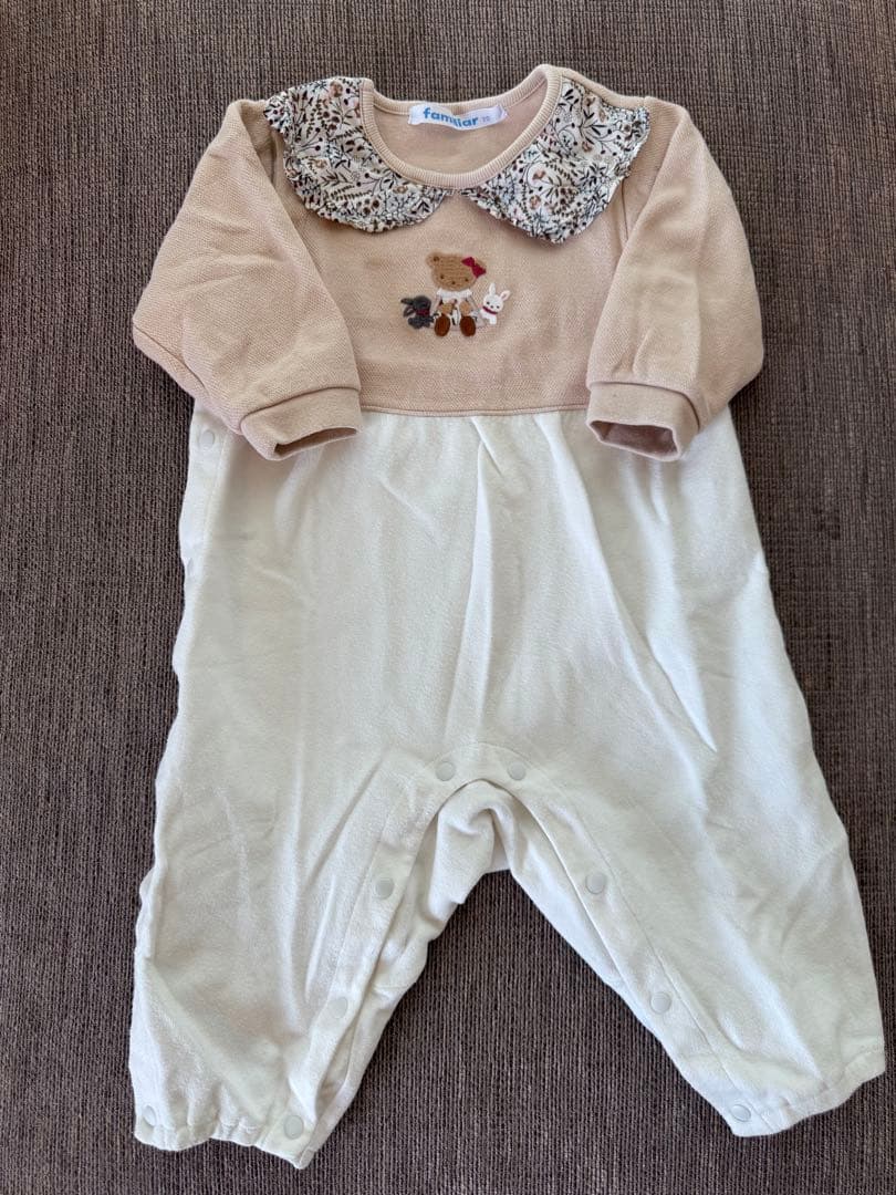 familiar ロンパース　花柄