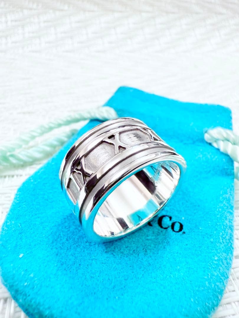 ティファニー　アトラス　ワイド　指輪　リング　18号　研磨仕上済美品 925