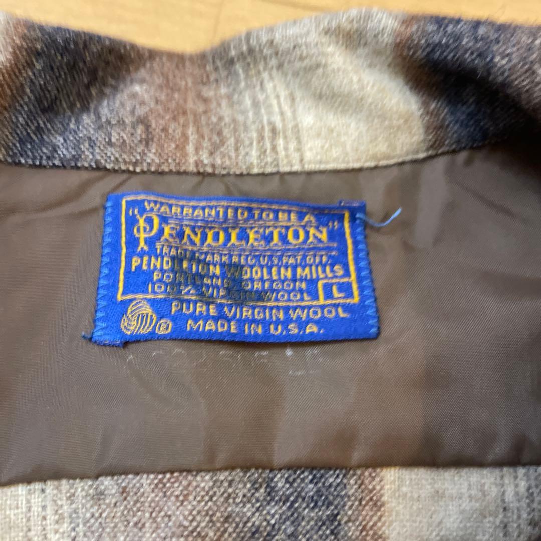 ゆ*る様 美品 ブラウン pendleton ウール ボードシャツ チェック U