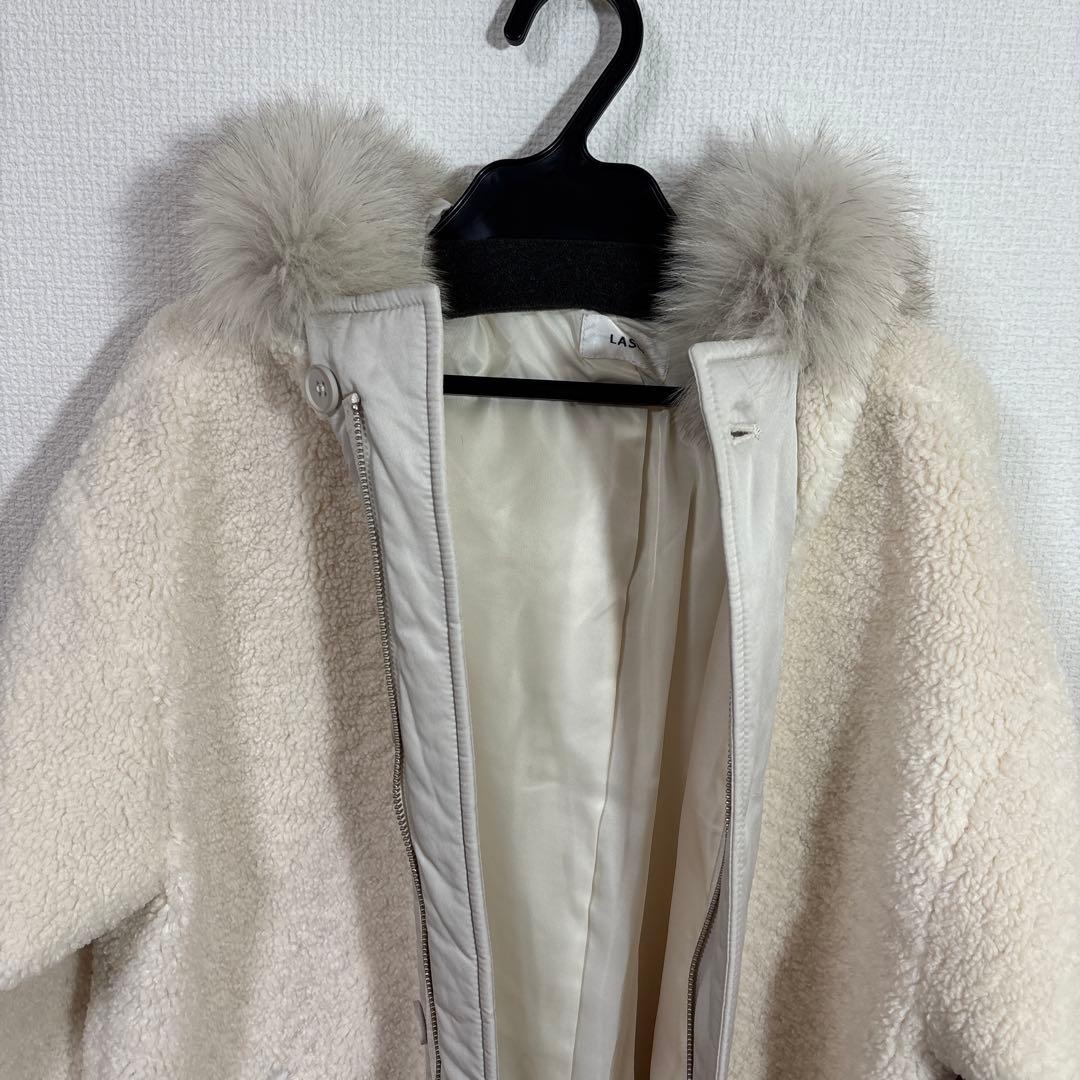 LASUD ボアコートアイボリー　未使用品　サイズ9号　定価34000円タグ無し