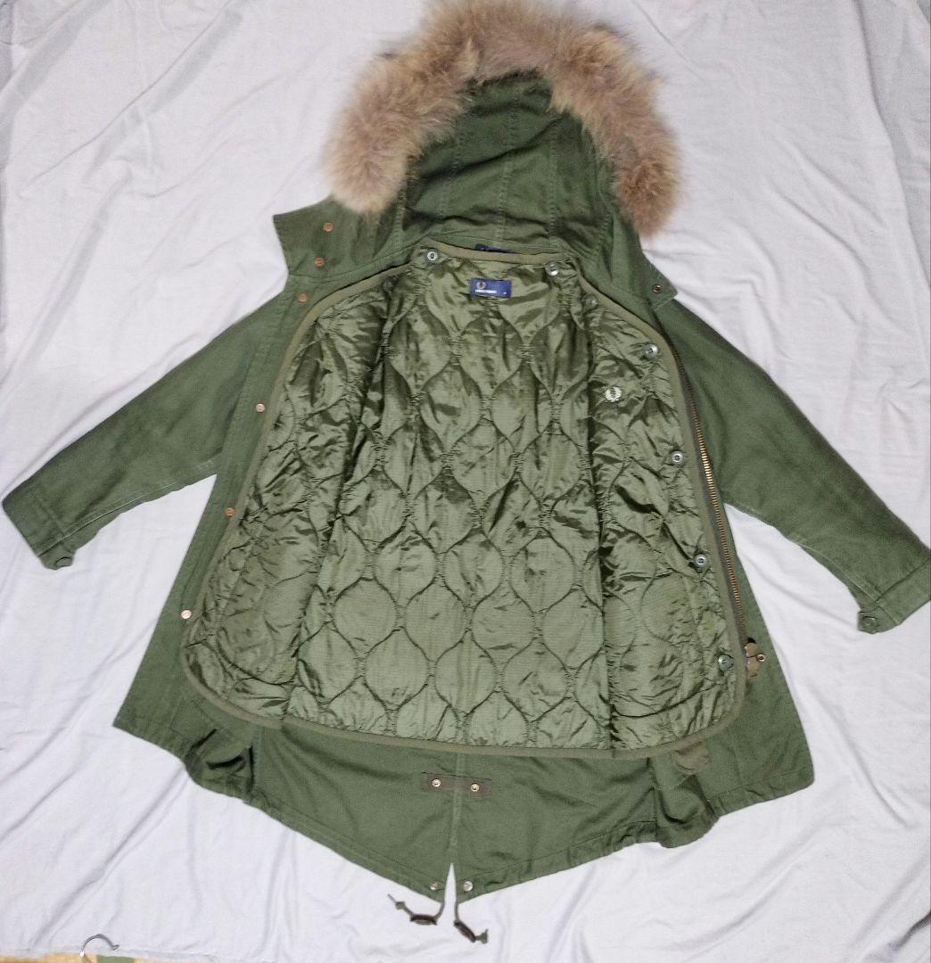 FRED PERRY フレッドペリー ライナー付きモッズコート ファーフード8