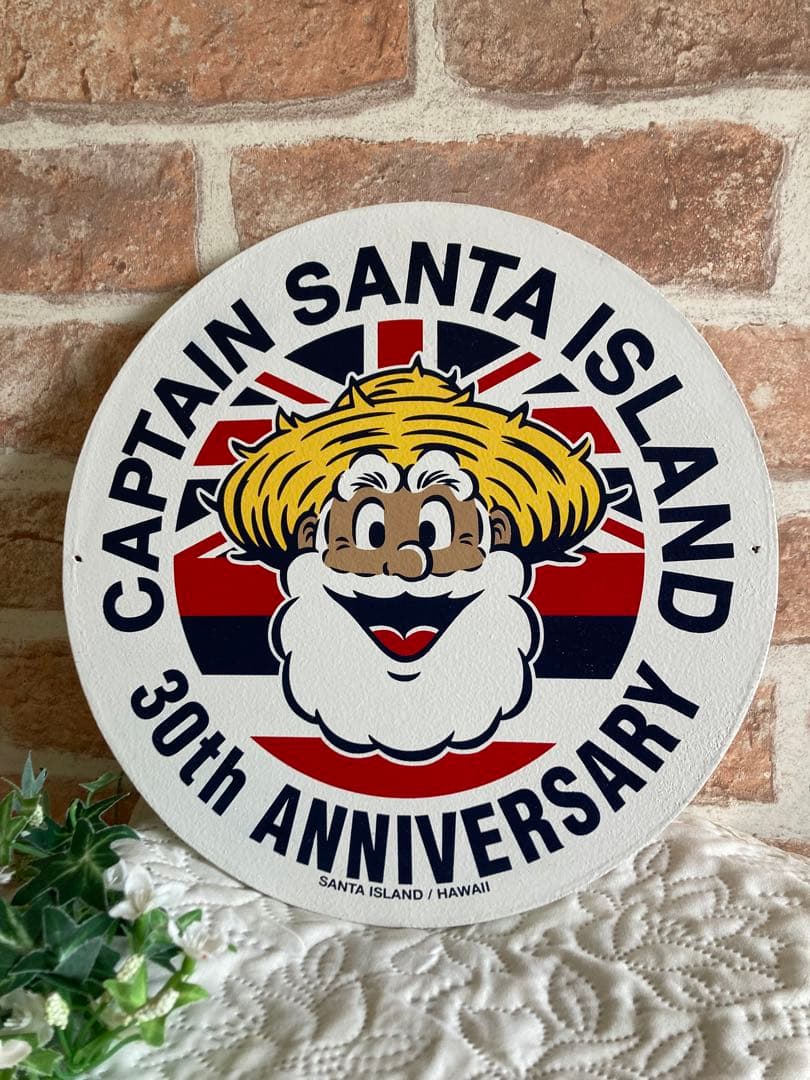 【美品】　希少　キャプテンサンタ　30周年　木製記念サイン入り　ボード　壁掛け