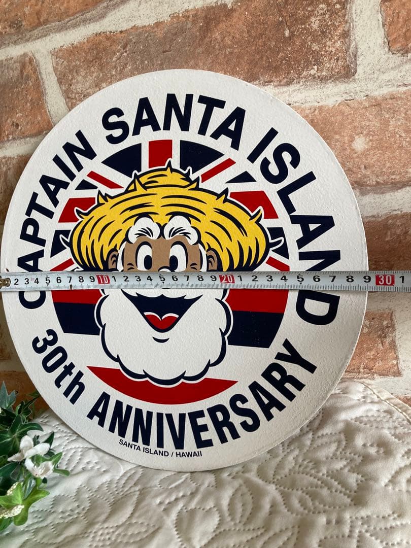 【美品】　希少　キャプテンサンタ　30周年　木製記念サイン入り　ボード　壁掛け