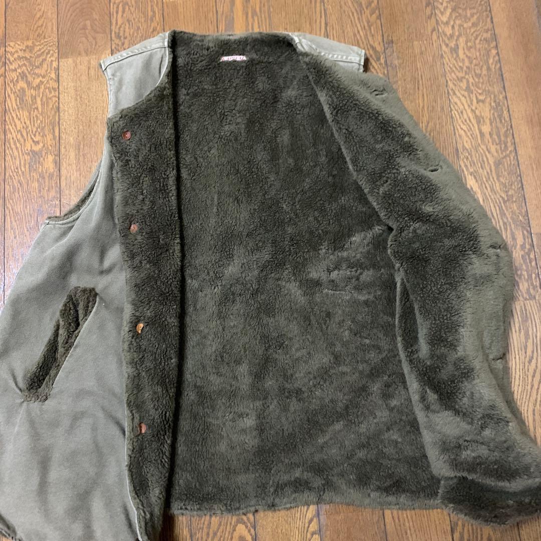 KAPITAL ベスト ボアベスト ミリタリーベスト　カーキ　サイズ2(M)