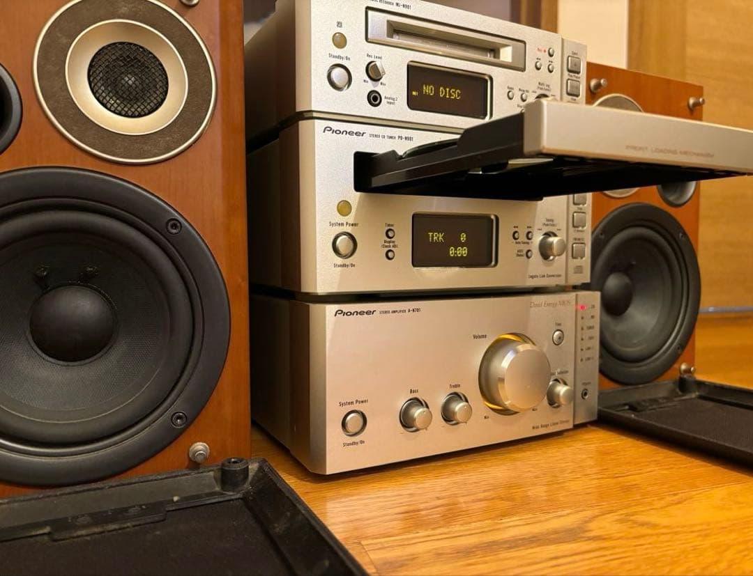 Pioneer ミニコンポ ウッドスピーカー付き