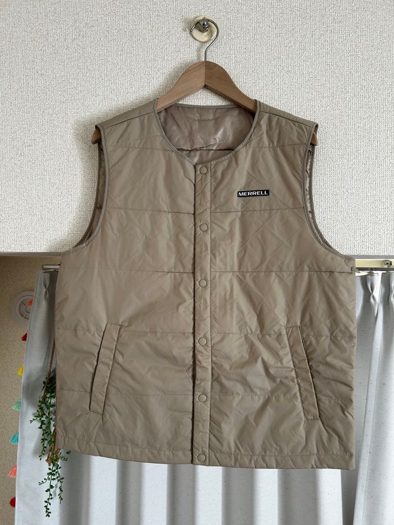 m　MERRELL ベージュ ライトダウンジャケット L