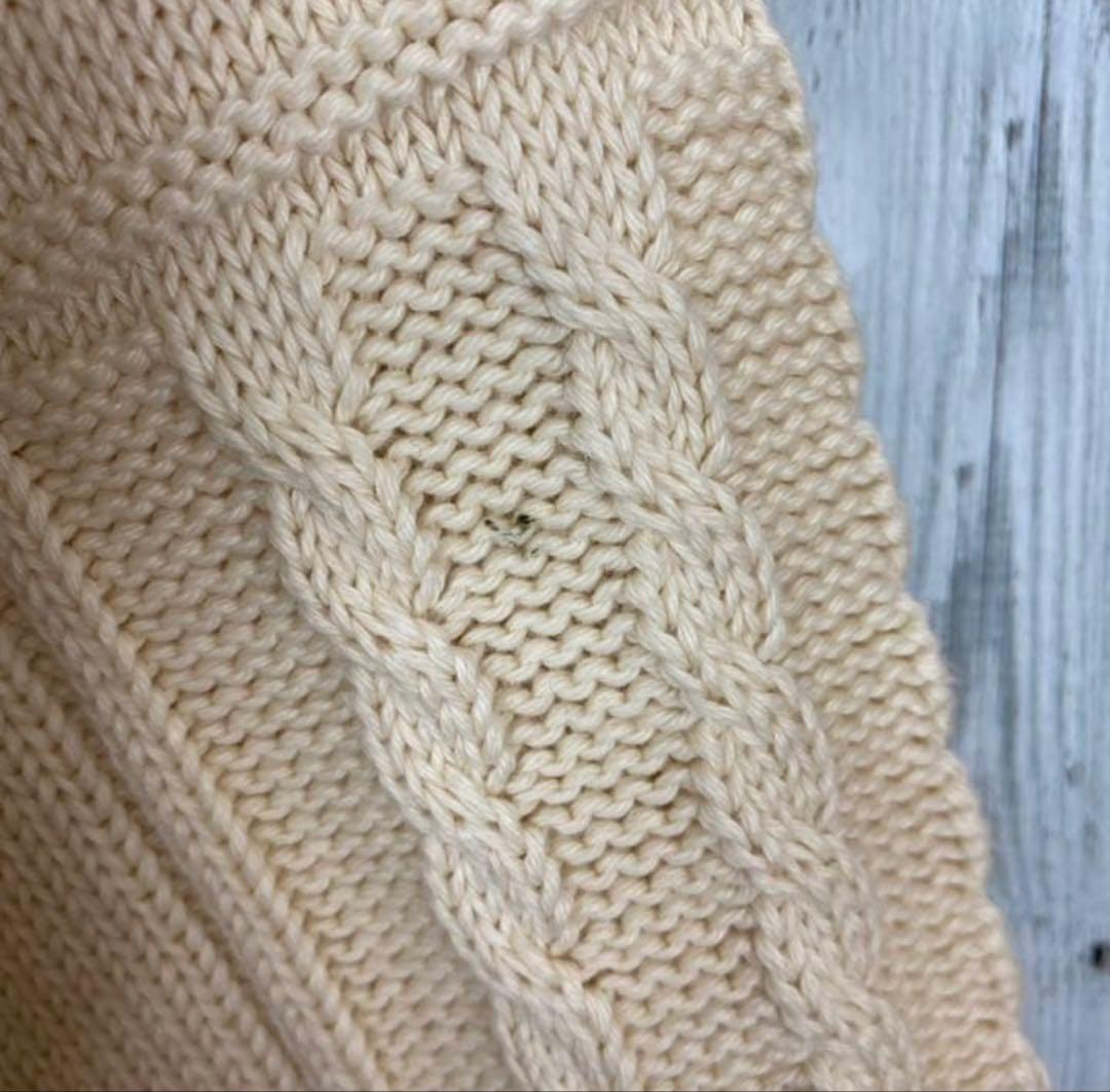 超激レア　Burberry's コットンニット　イギリス製　編み込み　刺繍ロゴ