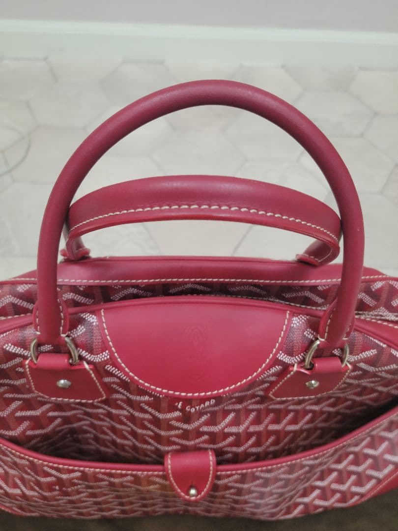 Goyard 赤 ボストンバッグ