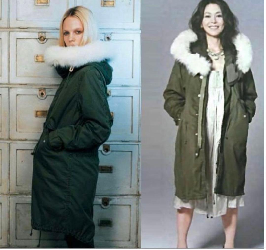 希少 小泉今日子着用 green M-65 モッズコート フォックスファー S