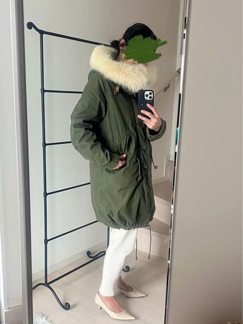 希少 小泉今日子着用 green M-65 モッズコート フォックスファー S