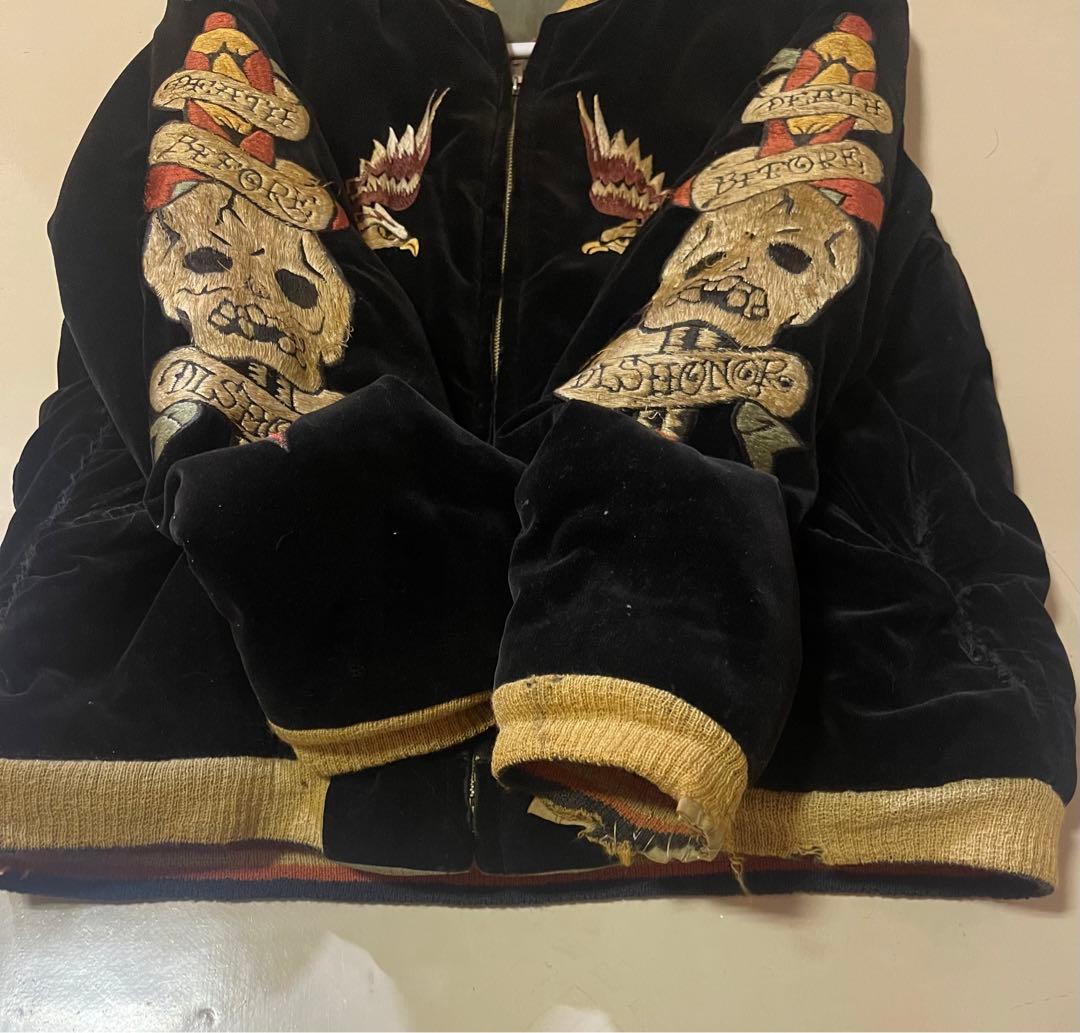 港商KOSHO&CO2006年別珍×サテンコブラ×虎 TT11201スカジャン