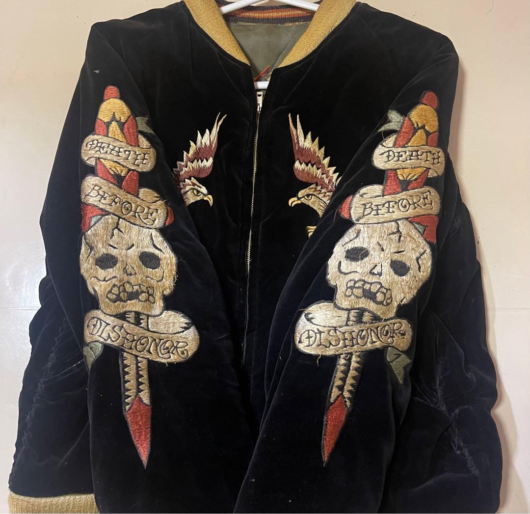 港商KOSHO&CO2006年別珍×サテンコブラ×虎 TT11201スカジャン