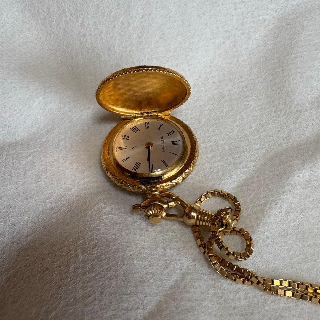 BUCHERERブッフェラー 懐中時計 ペンダントウォッチ アンティーク スイス