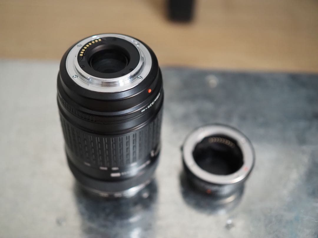 美品　Olympus 70-300mm ズームレンズ　マイクロフォーサーズ変換付