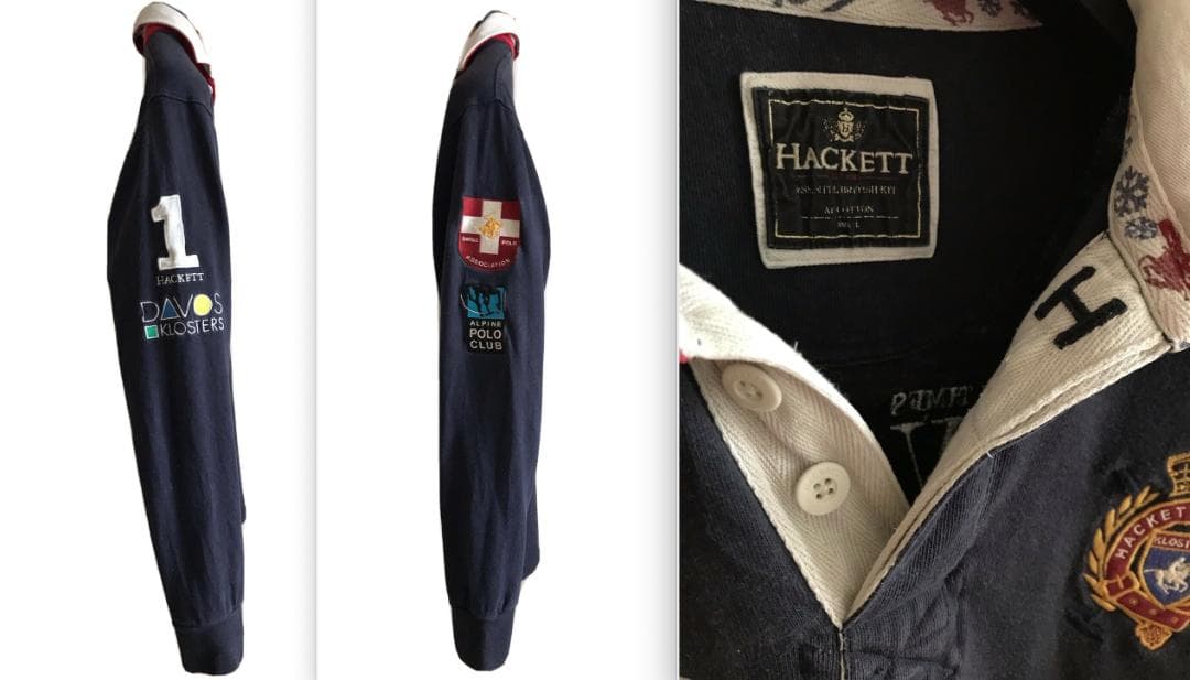 [レア] ハケット ラグビーシャツ スノーポロ FINANCIAL TIMES