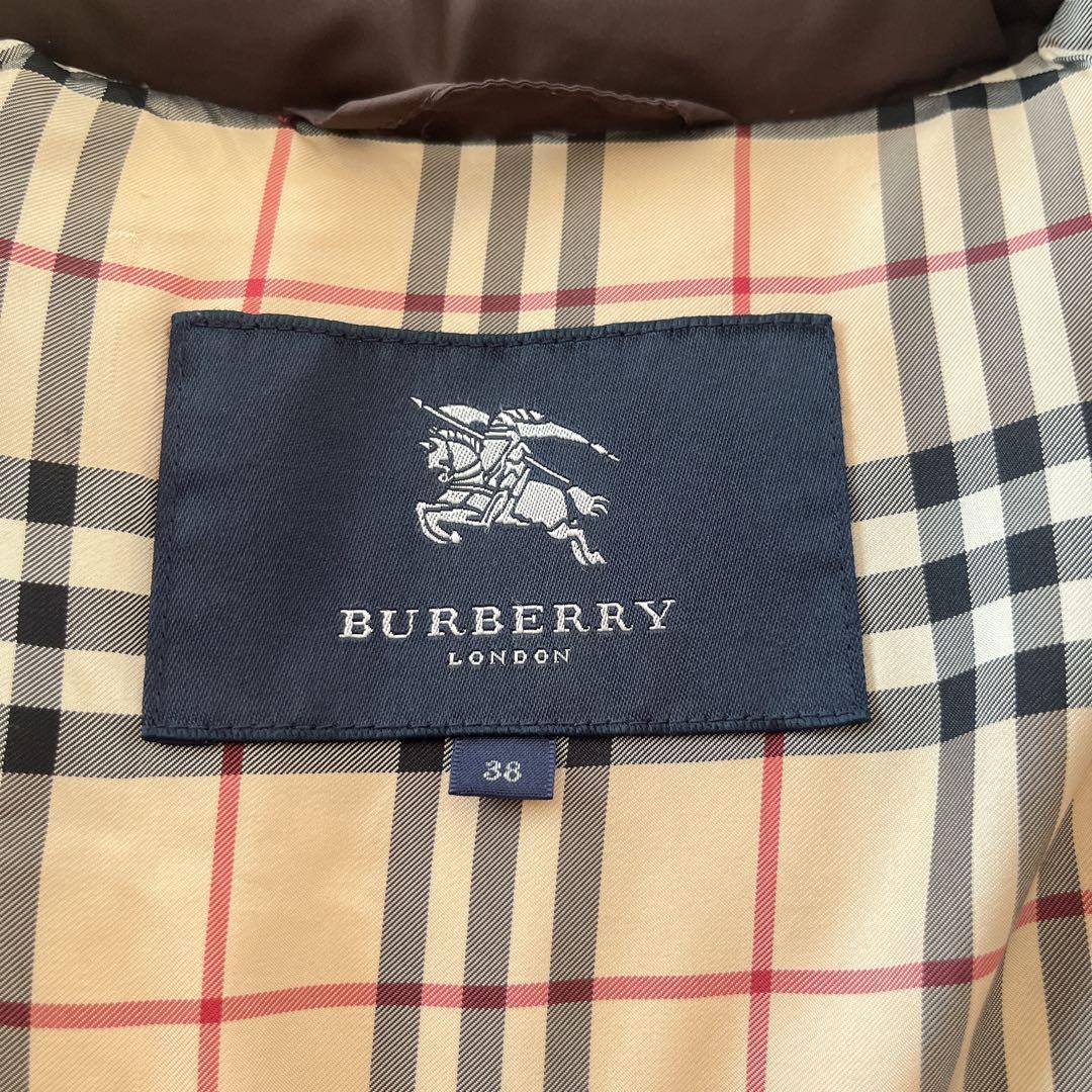 バーバリー　ダウンコート　ノバチェック　ブラウン　ダウンジャケット　茶色
