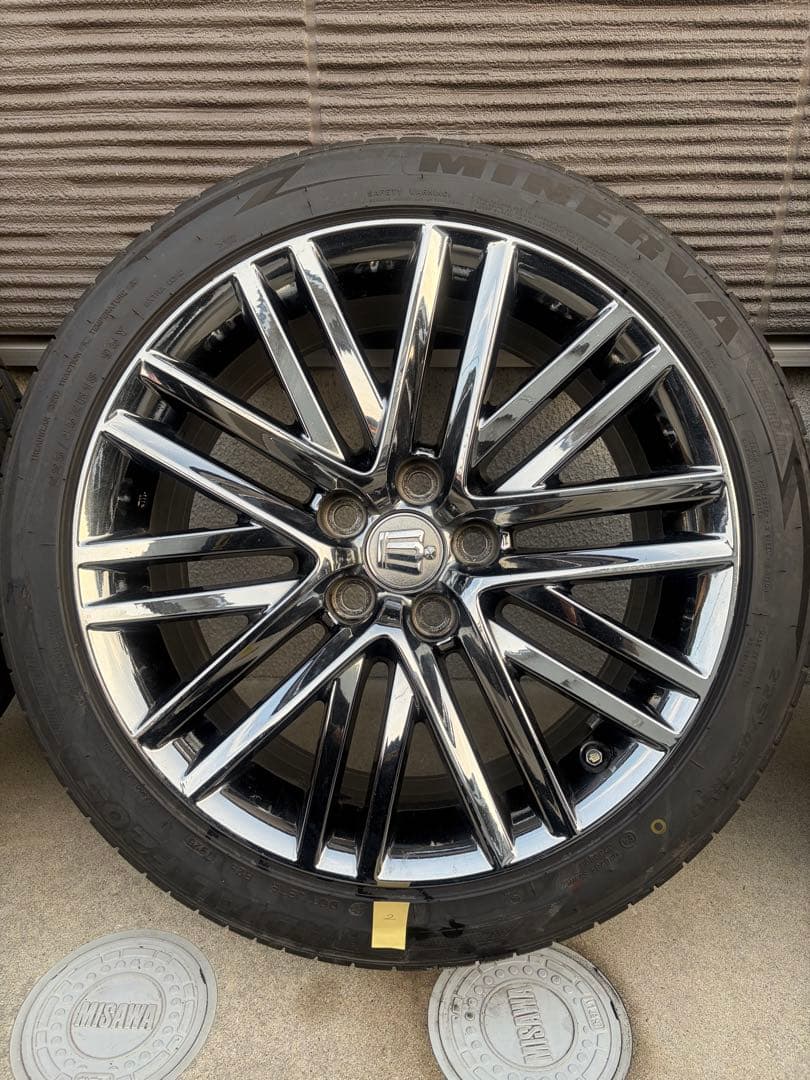 【人気】210系クラウン　純正オプション　スパッタリング　18インチ　4本