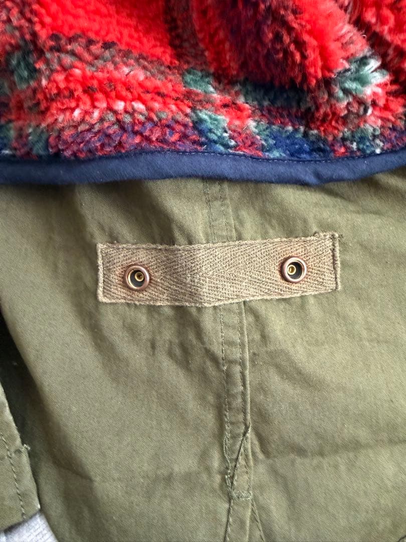 FRED PERRY フレッドペリー　長袖ライナー付き　モッズコート ファー