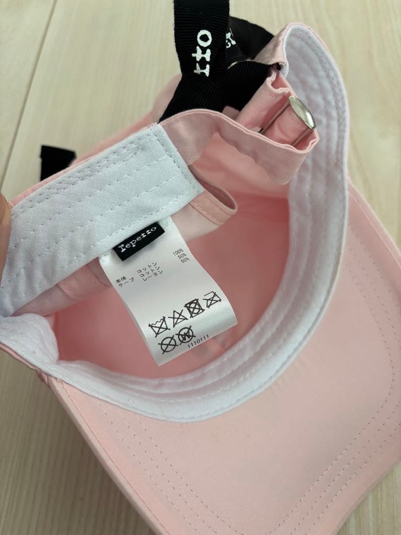 レペット　キャップ　ピンク　Logo cap with ribbons