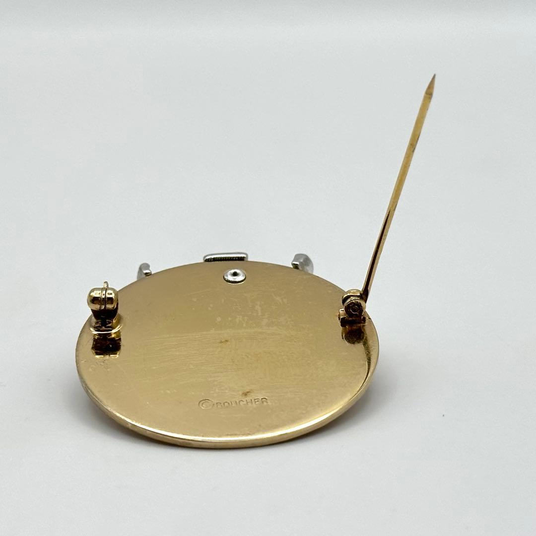 【希少】BOUCHER ブーシェ ブローチ フェイクパール ゴールド