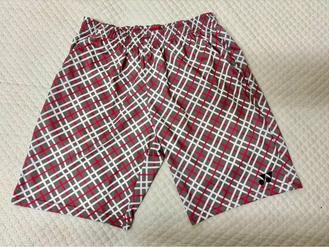 ヨネックス ハーフパンツ　ワウリンカ　チェック柄