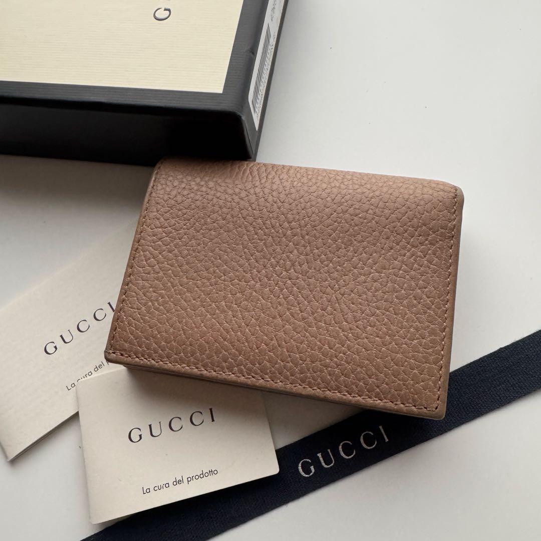 【極上美品】 259 GUCCI グッチ 2つ折り 財布 コンパクト