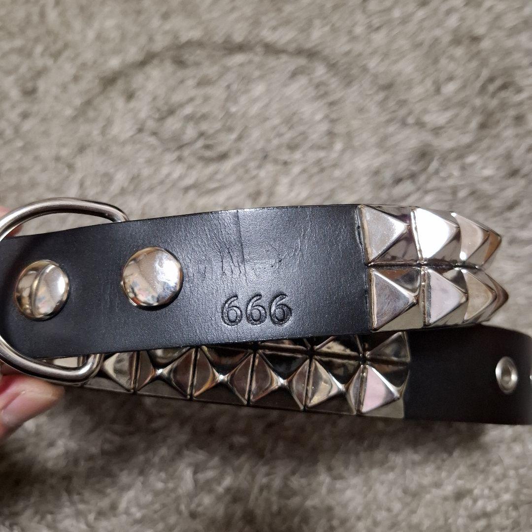 666 2連スタッズベルト