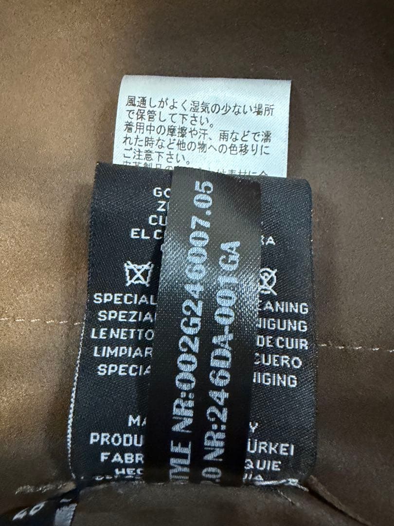 スーサン　アルマ　DEX ゴートスエード　ジャケット　ブラウングレー　46