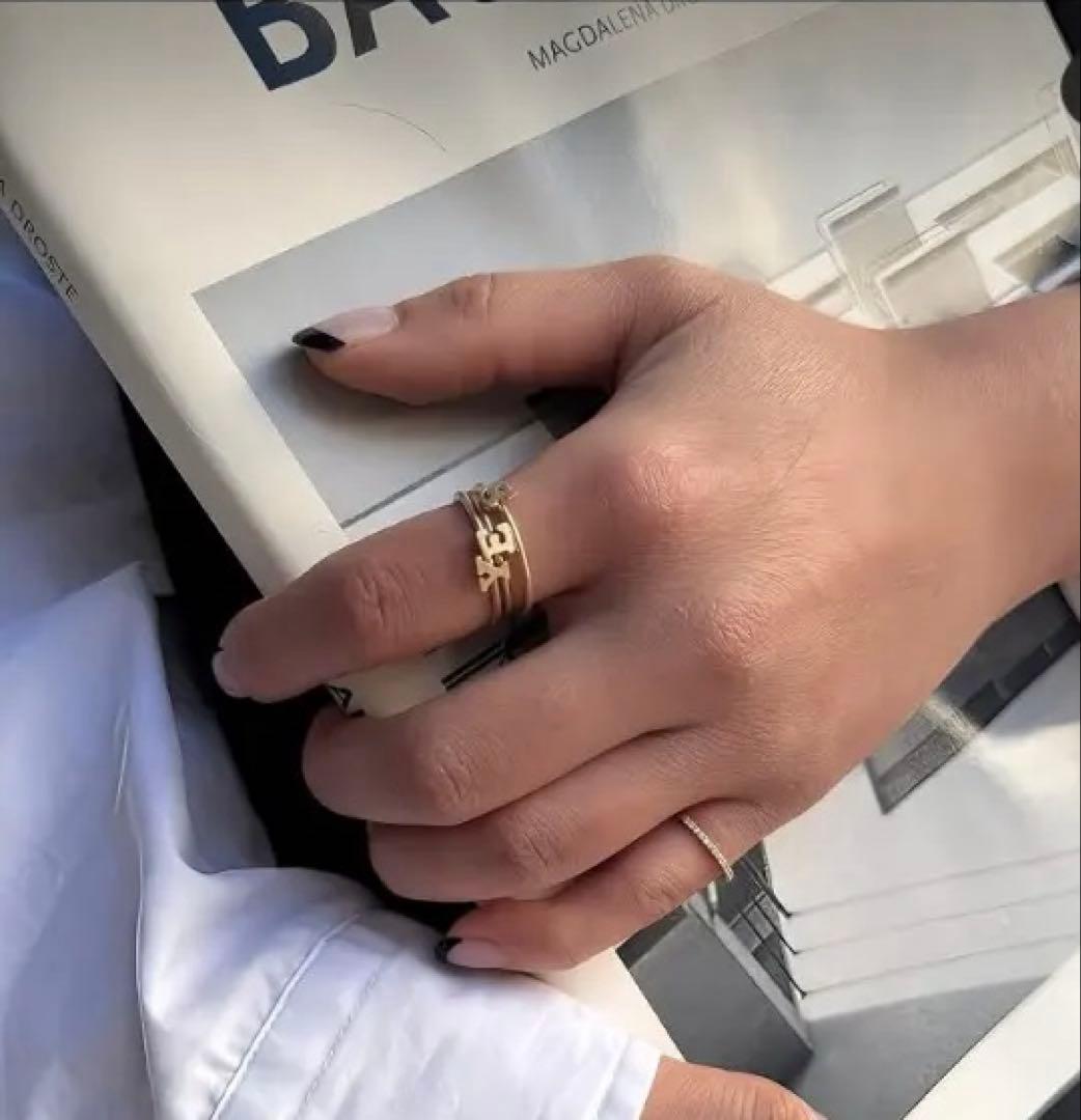 未使用　SHINZONE別注　Colour　K10 イニシャル リング　5号