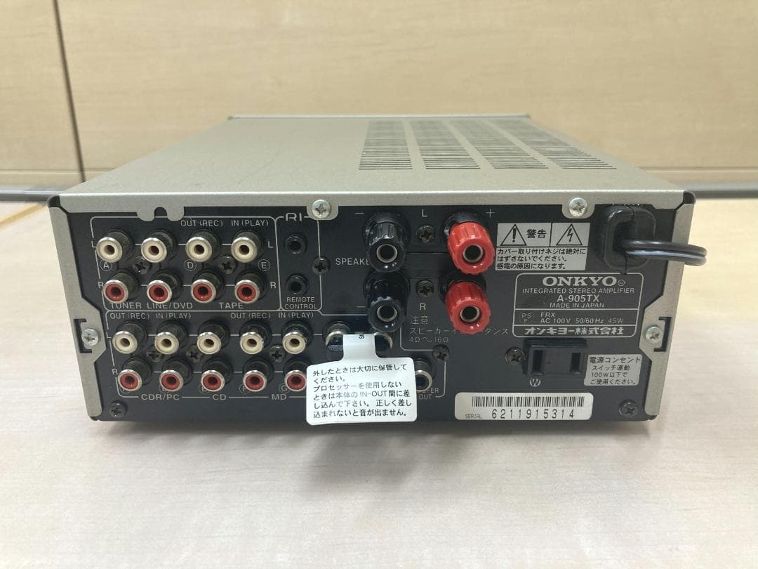 ★整備済み★ONKYO　A-905TX　SPリレー交換済み　取説あり　美品③