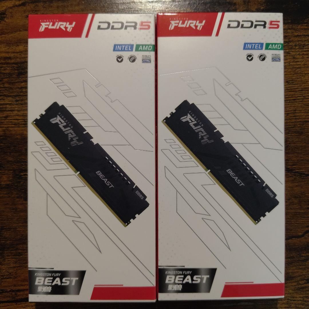Kingston FURY BEAST DDR5 16gb メモリー 2枚セット